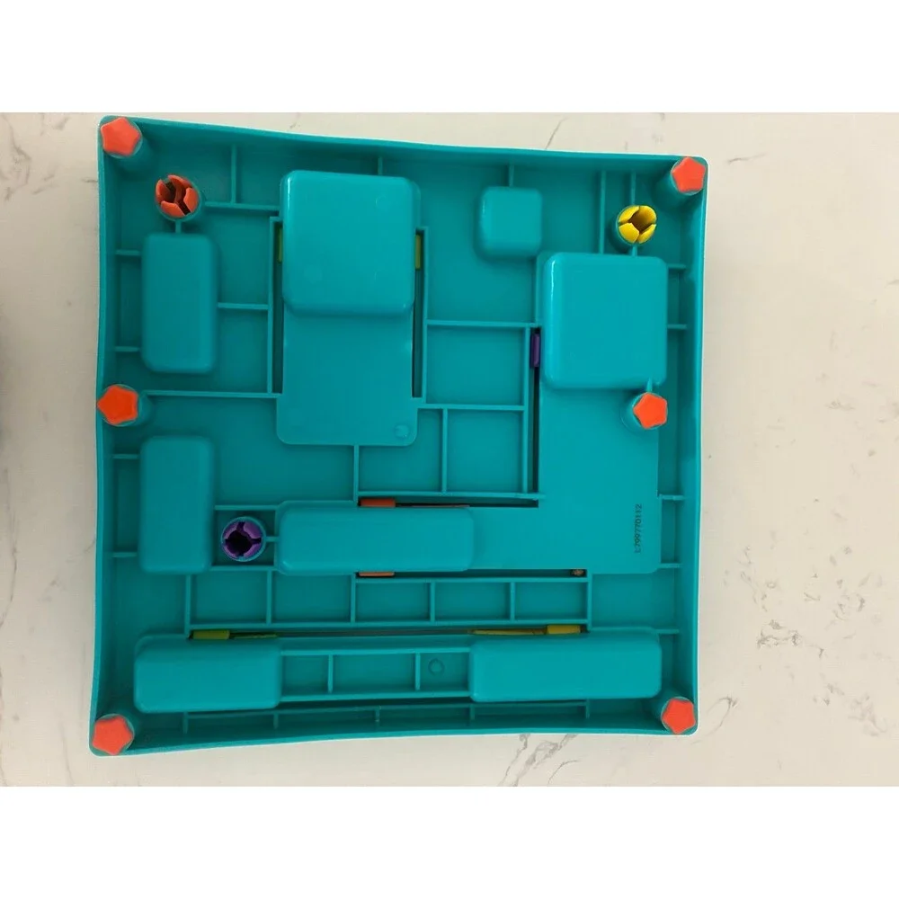 Brightkins Sliding Block Dog Treat Puzzle Toy Interactive Enrichment Slow Feeder